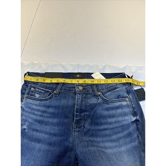 7 FOR ALL MANKIND Slim Illusion Tailorless Dojo Jeans Women Sz 30 NEW w/Tag - Picture 4 of 11